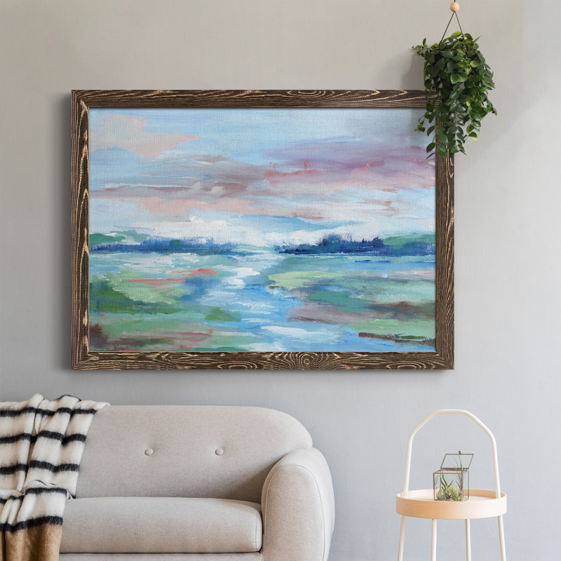 Field Of Dreams - Peinture sur toile encadrée, H 31,5 po x l 23,5 po x P 1,5 po, Noyer