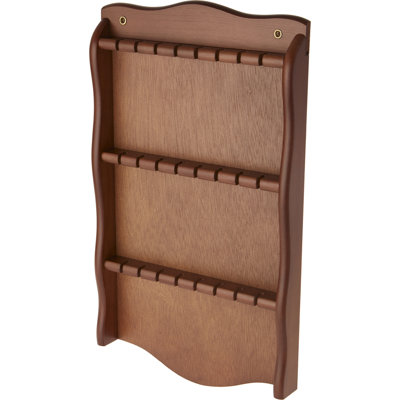 August Grove® Brown Wood Wall Mountable 24 Spoon Rack, 18" H x 10.5" W x 1.5" D