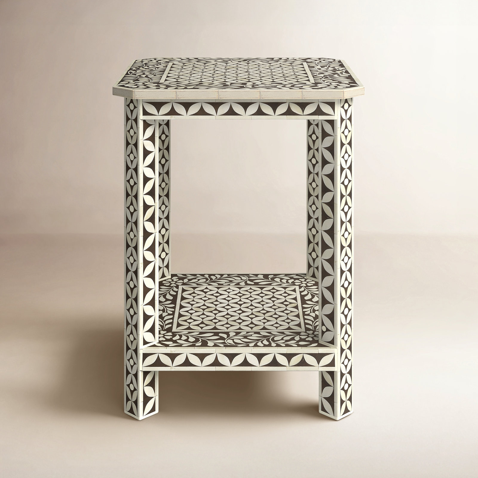 Ersa 18" Bone Inlay End Table