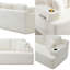Canapé de 86,2 po sans nuage, canapé à 3 places avec porte-gobelet et poches latérales, canapé en velours côtelé moderne sans assemblage requis pour les petits espaces-269588059