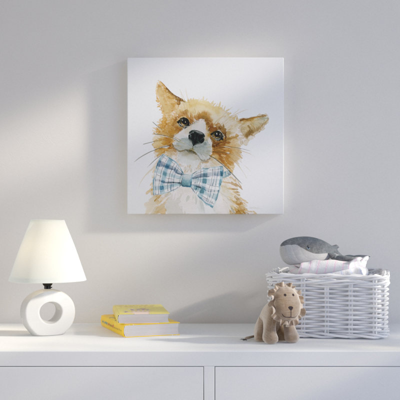 «Cute Critter Fox», art sur toile, H 16 po x l 16 po x P 1,5 po, Toile tendue