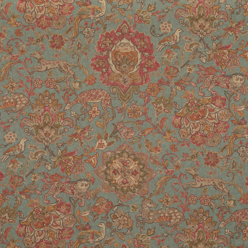 Long Weekend Wild Things Fabric, Teal