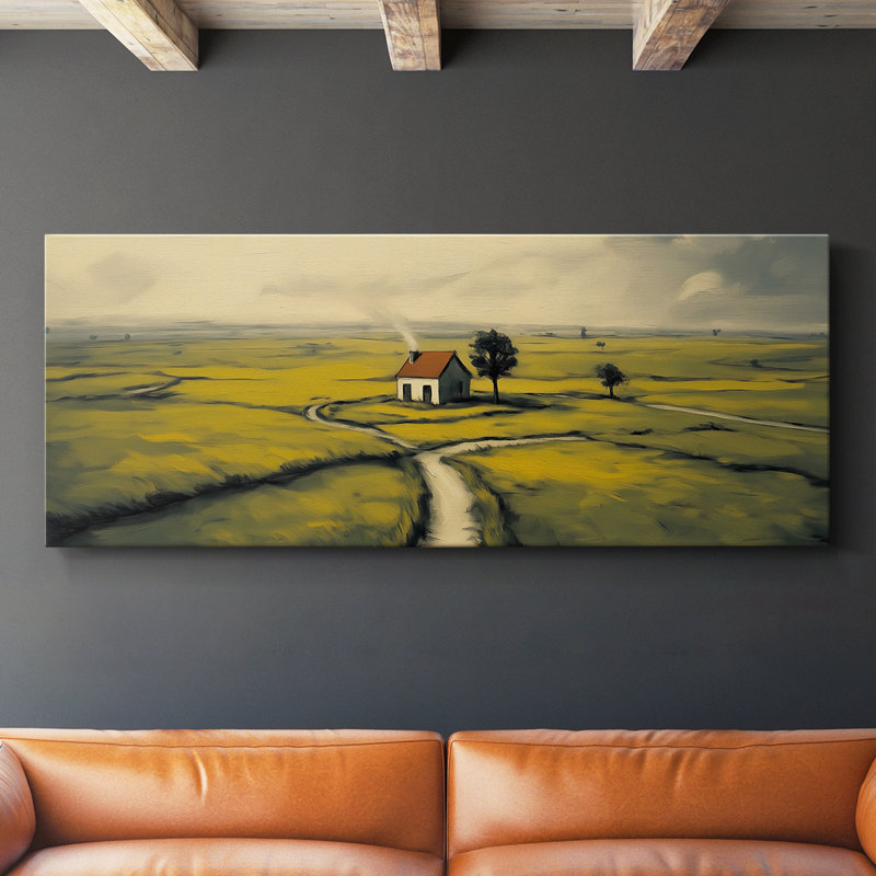 Série paysage - CXLIX - Toile tendue avec châssis - Prêt à accrocher, H 16 po x l 40 po
