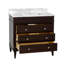 Ensemble de meuble-lavabo simple 30 po avec armoire en chocolat et comptoir en marbre Carrara-1794809450-1811490143