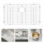 Grille d'évier 30,6 "x 15,4" en acier inoxydable pour évier de cuisine