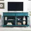Console télé 65 po, armoire de rangement, buffet avec porte vitrée et tablettes réglables, console