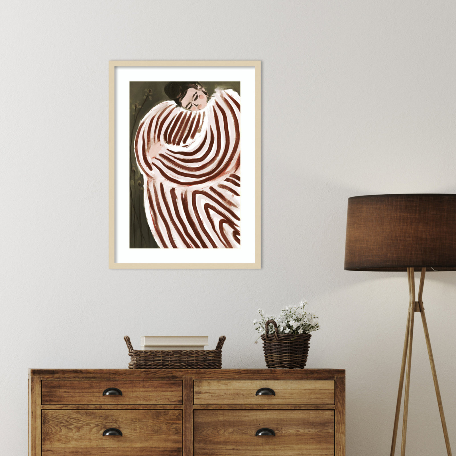 Galya "Sleeping Princess" Print, Brown , 33" H x 24" W