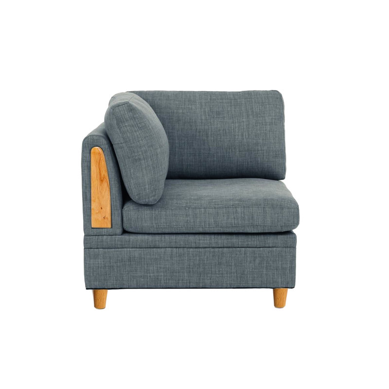 Salon moderne, 6 pièces en tissu contemporain et canapé modulaire avec dossier, 6 sièges