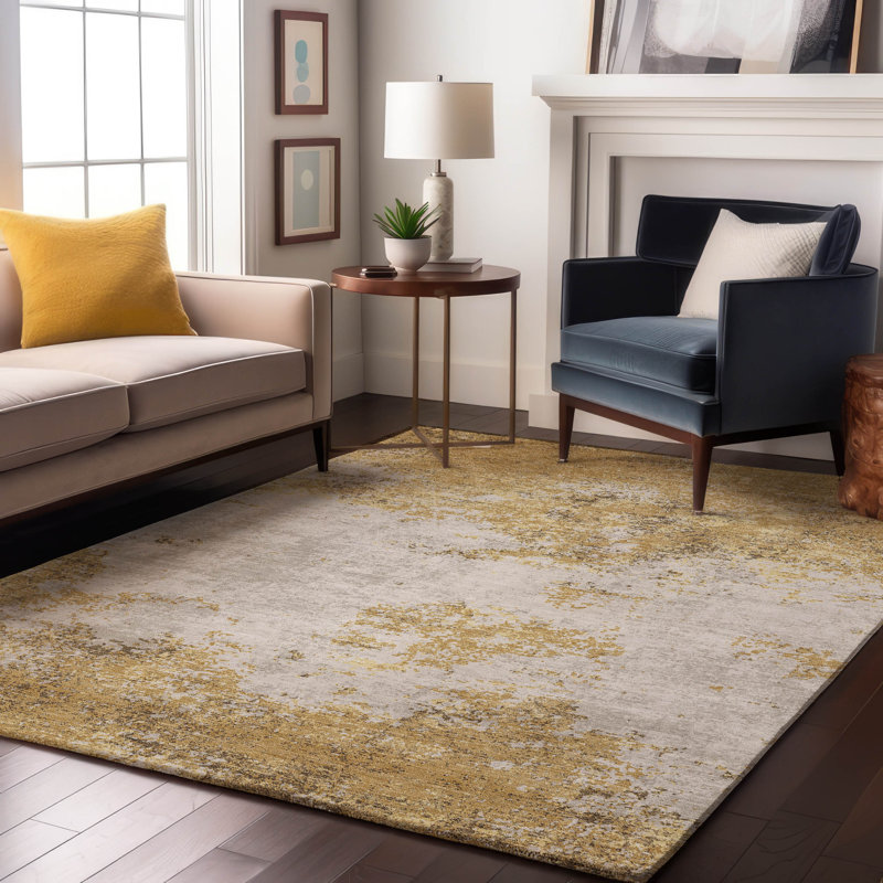 Premium Machine Washable Birchview AMF1027 Modern Rug, Rectangle 5' x 7'6"