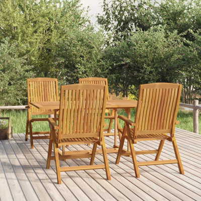 Bronty 4 - Person Wood Patio Dining Set with Rectangular Table