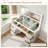47" Large White Fluted Vanity Desk With Mirror & Adjustable Led Lights-1956595808