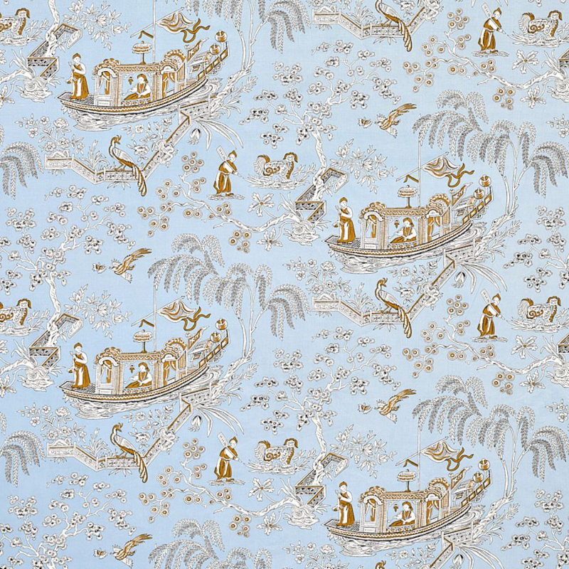Tissu Matsudana, Bleu