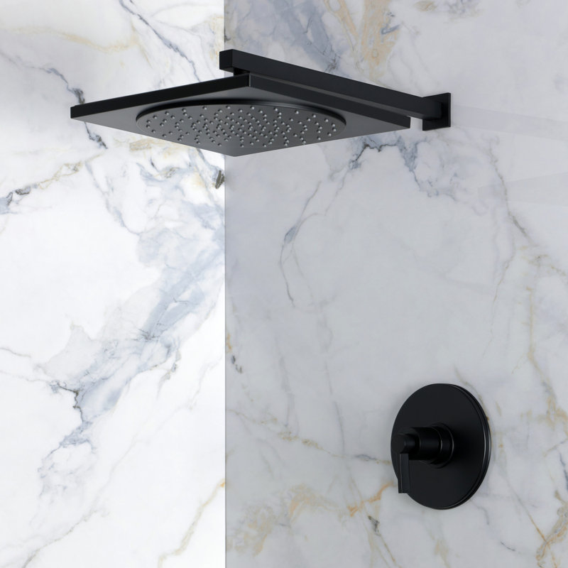 Kingston Brass NuvoFusion Single-Handle Pressure Balanced Shower Faucet, Matte Black