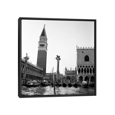 1920s-1930s Venice Italy Piazza San Marco Campanile Tower And Winged Lion Statue - Photograph