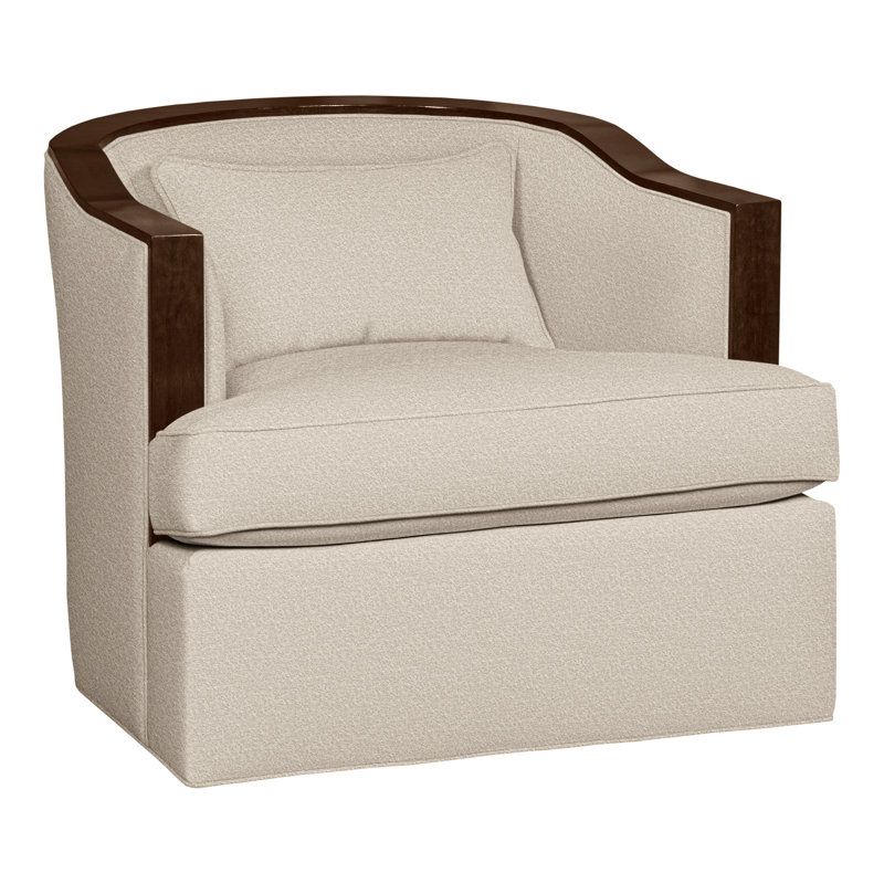 Burlingame Fabric Swivel Barrel Chair, Nadia Steam, Casa Blanca