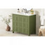 Organisateur de meuble-lavabo 36 po avec lavabo en céramique, ensemble d'armoire de rangement, vert olive-1672076683