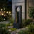 41'' Black  Modern  Wall Outdoor Fountain with LED Lights & ETL Pump