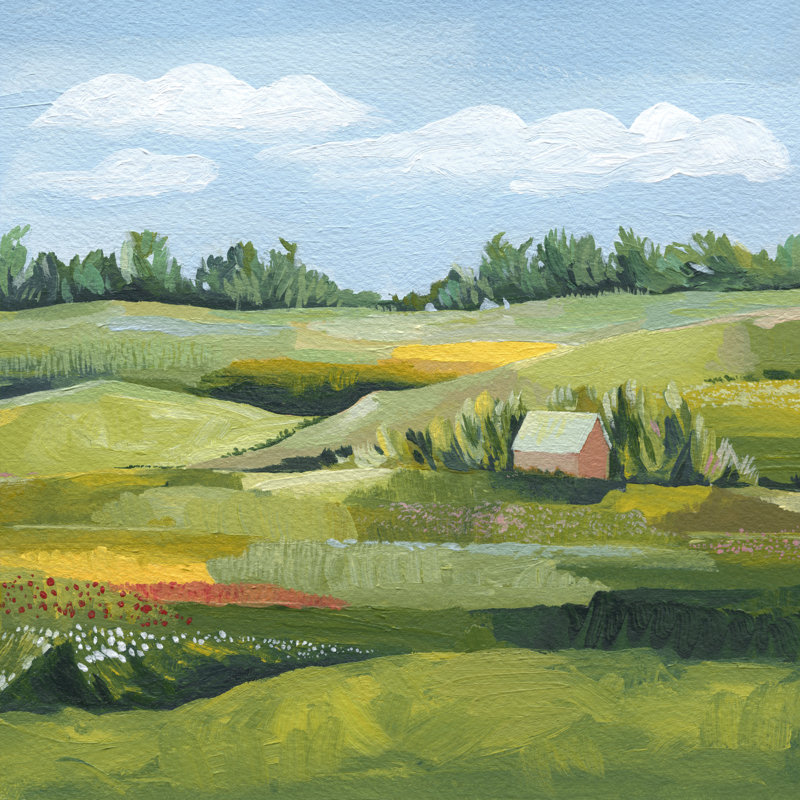 «Leketha Idyllic Valley II on Canvas» par Grace Popp, reproduction, H 12 po x l 12 po