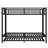 Queen Over Queen Metal Bunk Bed With Trundle-739373138