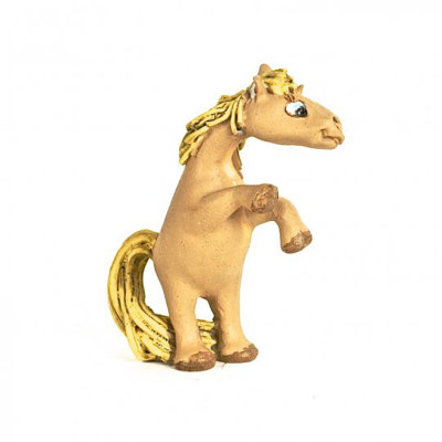 Figurine cheval debout en polyrésine Frantseva