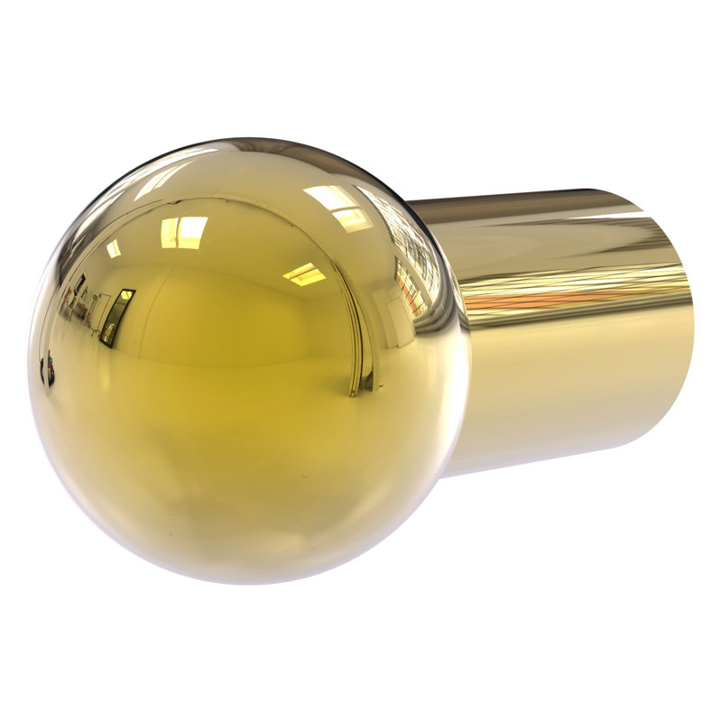 Poignée ronde de 1 diamètre, Laiton poli