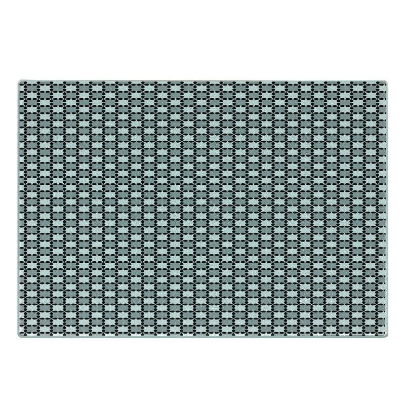 Silhouette de planche à découper Ambesonne en verre trempé noir et gris noir gris blanc