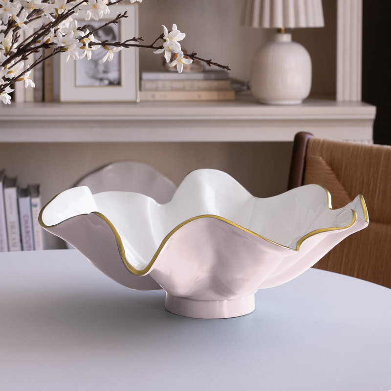 Encanto Aries Bowl, Camellia/White