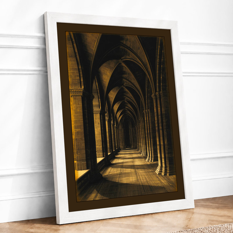 Cathedral Light Industrial - Framed Print, A3 - 42.0 x 29.7 cm, White