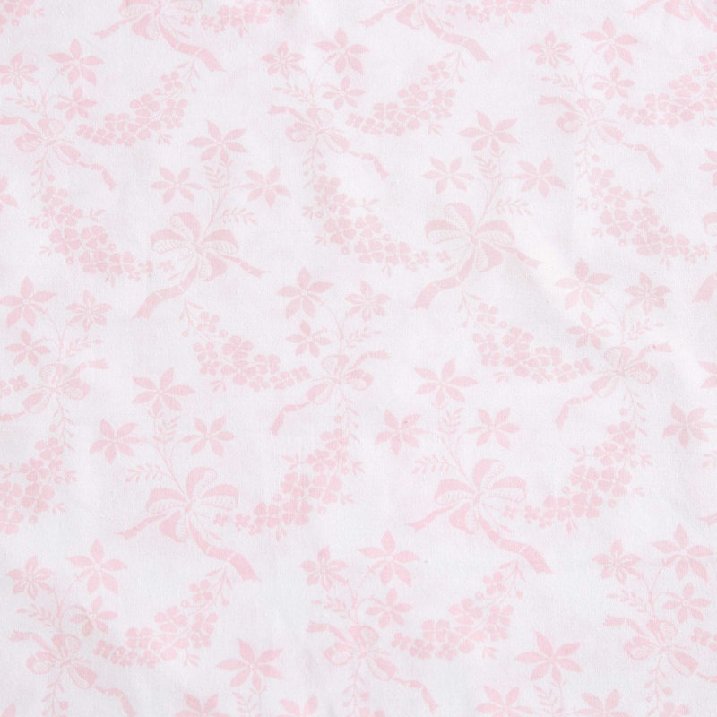 Percale Novelty 200 Thread Count Printed Cotton Sheet Set, King Sheet Set with 2 King Pillowcases, Pink Antoinette