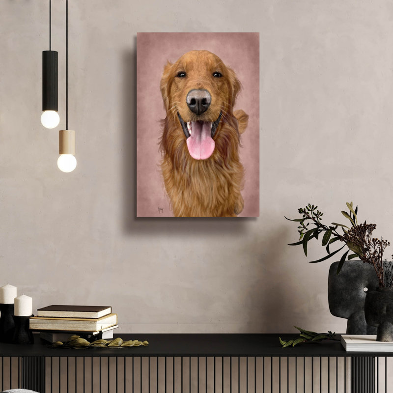  «Dog Portrait» par Ashley Bradley, art mural en verre acrylique, H 24 po x l 16 po x P 0,2 po