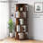 5 Tier Rotating Bookshelf, 360° Display Round Spinning Bookshelf-1571132539