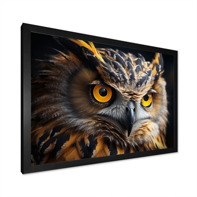Portrait d'un hibou jaune - impression
