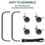Lit escamotable 3,7 po matelas en mousse à mémoire de forme - portable pour les invités, structure en métal robuste, 75 po x 38 po, rangement facile