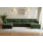 Maelina 7 - Piece Upholstered Green Corduroy Modular Sectional Sofa with Pillow Back and Removable Ottoman-108111420