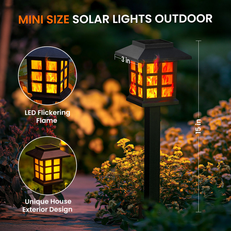 Paquet de 10 lumières solaires d'extérieur à DEL scintillantes et imperméables