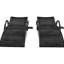 Lot de 2 chaises longues d'extérieur noires, ergonomiques et ondulées, réglables, avec table d'appoint. Testées et inclinables, ces chaises longues coulissantes de patio offrent un confort optimal.