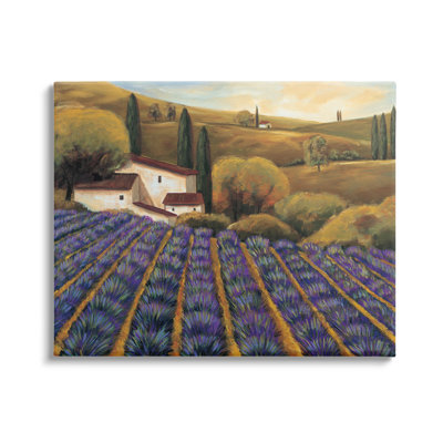Isolé sur fond de récolte de légumes mauve ferme pré ciel gris ferme surdimensionnée, giclée sur toile, art texturé par Michael Cooper