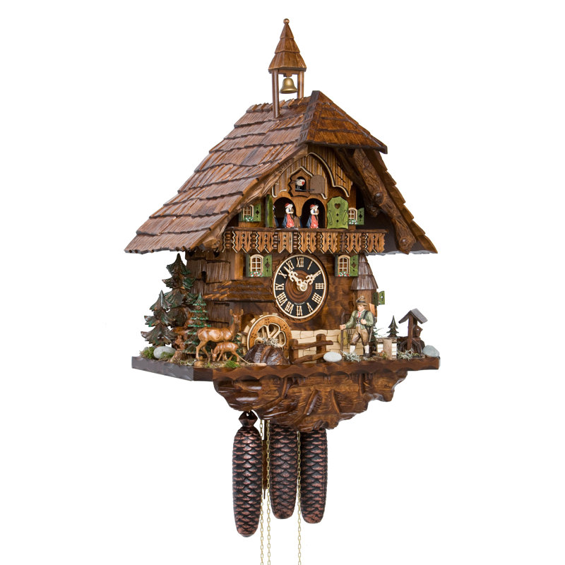 Eight Day Wood Wall Clock