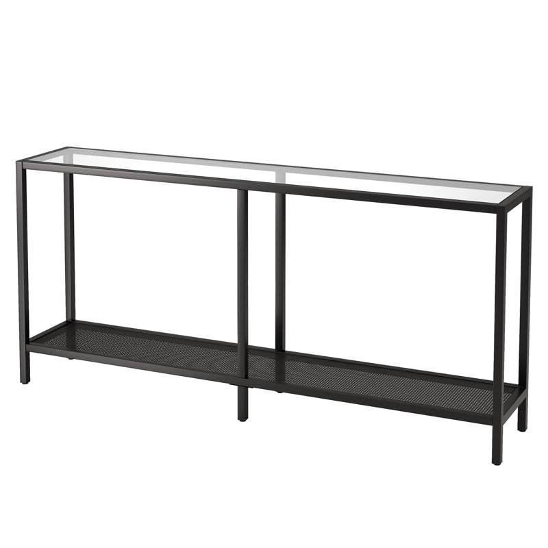 Chiang 64'' Unfinished Glass Top Console Table