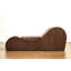 Chaise longue en brun - Forme ergonomique, mousse haute, housse amovible lavable, douce lavable à la machine