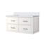 Meuble-lavabo simple blanc 36 po X P 22 po D, avec plateau en marbre de culture-117825146