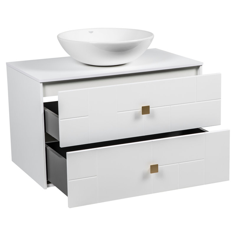 Meuble-lavabo autoportant avec lavabo Spruha-F_Modern, Blanc mat