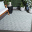 Sunset Power Loom 85% Polypropylene/15% Polyester Geometric Area Rug in Aqua / Beige-1344786739