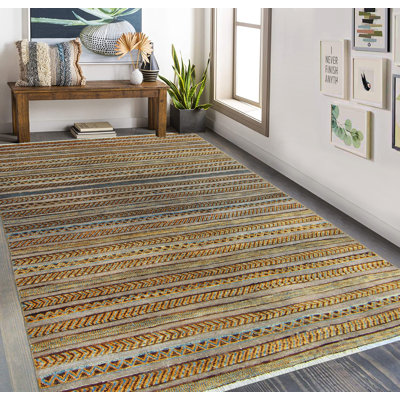 Aquilar One-of-a-Kind 5' X 6'5'' Wool Area Rug in Brown