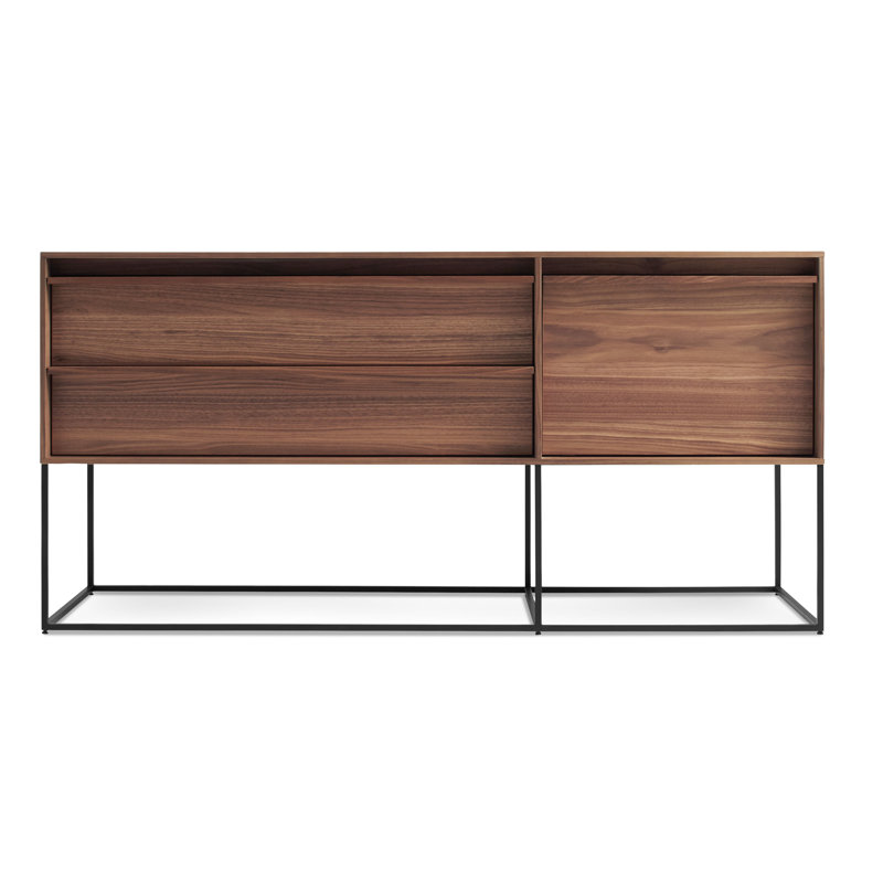 Rule 58'' W Console Table, Walnut