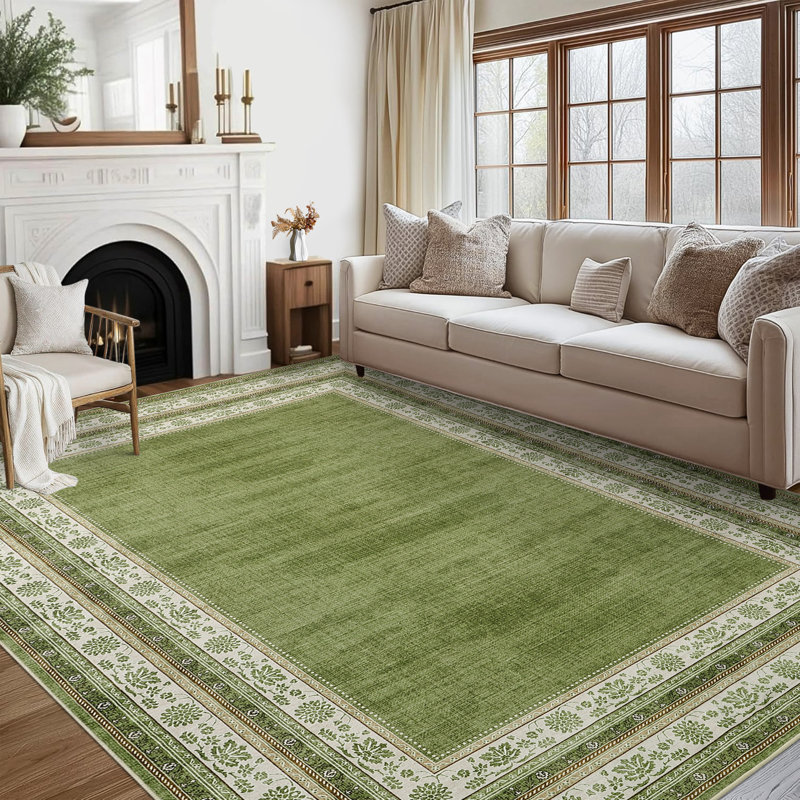 Washable Rugs for Living Room Abstract Area Rug Neutral Rugs Non Slip Carpet for Bedroom Nursery Dining Room Office Playroom