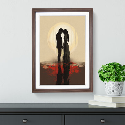 XYZ-FRM-V1223-4396 Lovers Minimalism 1 Piece Single Picture Frame Wall Art