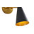 Jocalynn 1-Light Gold Wall Sconce With A Sand Black Cone Shade