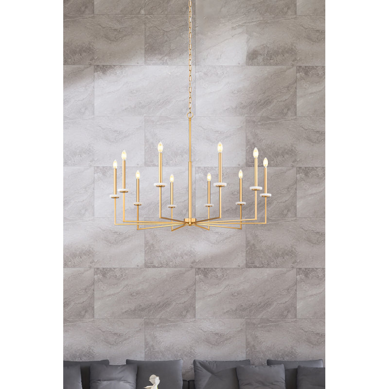 Gaultier 
Mordern Gold 10 Light Chandelier, Mordern Gold