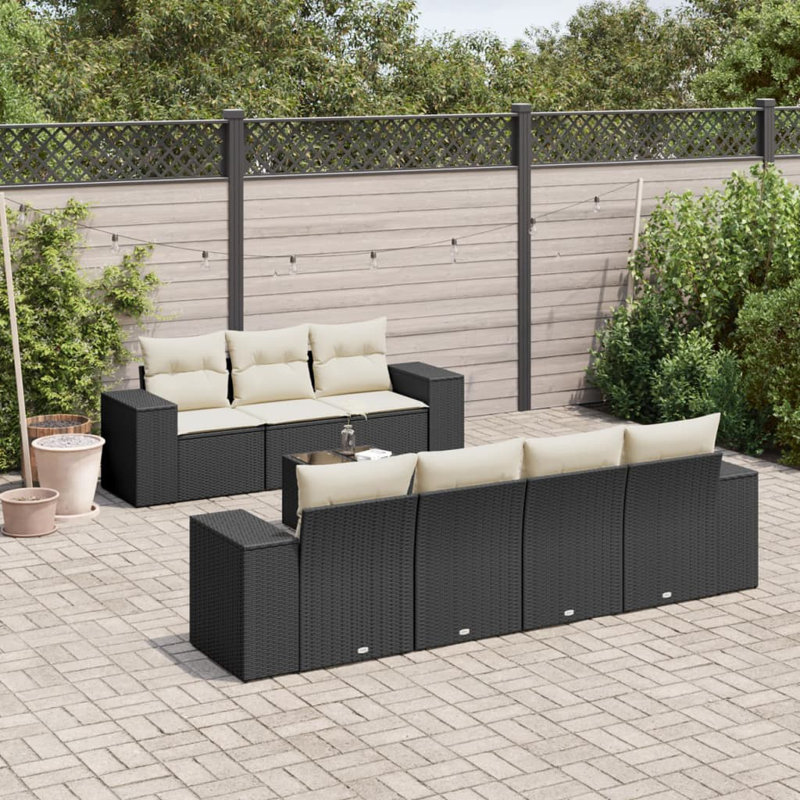 Vidaxl Garden Sofa Set Black